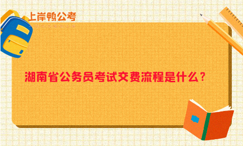 湖南省公务员考试交费流程是什么？