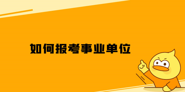 如何报考事业单位