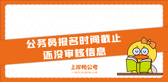 公务员报名时间截止还没审核信息