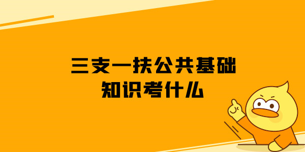 三支一扶公共基础知识考什么