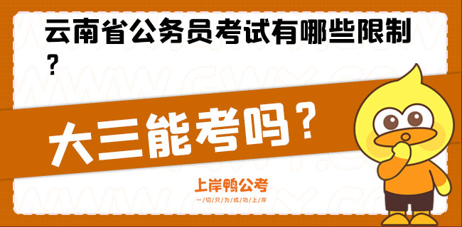 云南省公务员考试有哪些限制？.