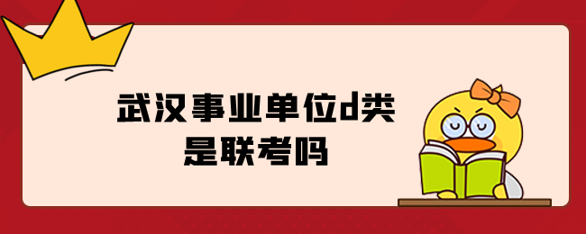 武汉事业单位d类是联考吗